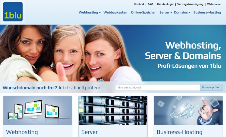 Webhosting-Anbieter 1blu