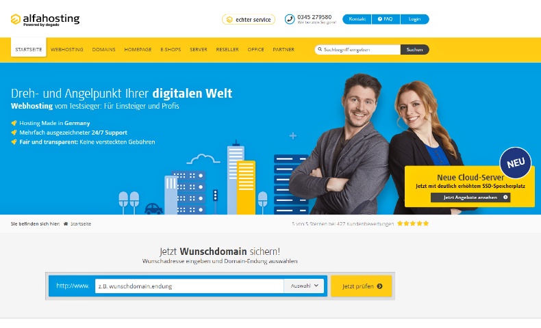 Webhosting-Anbieter Alfahosting